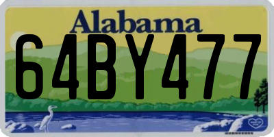 AL license plate 64BY477