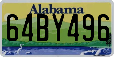 AL license plate 64BY496