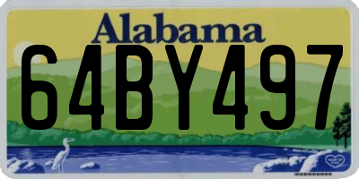 AL license plate 64BY497