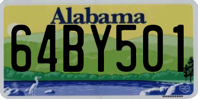 AL license plate 64BY501