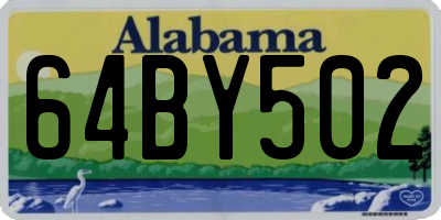AL license plate 64BY502