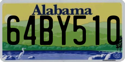 AL license plate 64BY510
