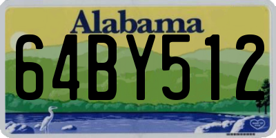 AL license plate 64BY512