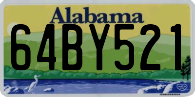 AL license plate 64BY521