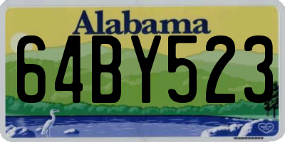 AL license plate 64BY523