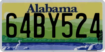 AL license plate 64BY524