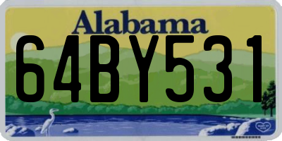 AL license plate 64BY531