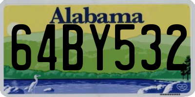 AL license plate 64BY532