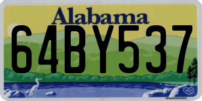 AL license plate 64BY537