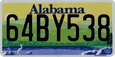 AL license plate 64BY538
