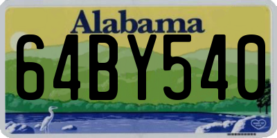 AL license plate 64BY540