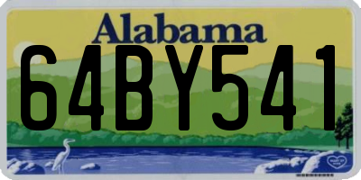 AL license plate 64BY541