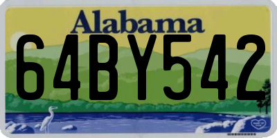 AL license plate 64BY542
