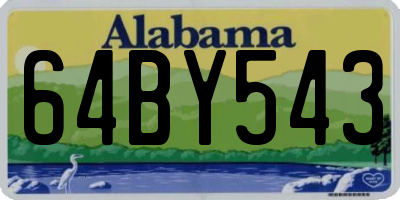 AL license plate 64BY543