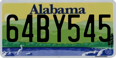 AL license plate 64BY545