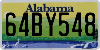 AL license plate 64BY548