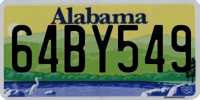 AL license plate 64BY549