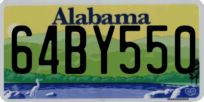 AL license plate 64BY550