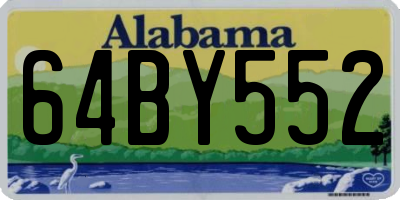 AL license plate 64BY552