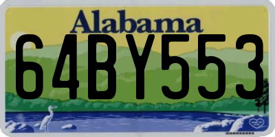 AL license plate 64BY553