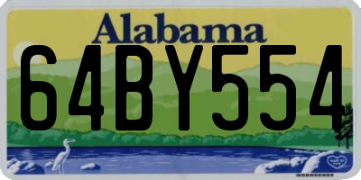 AL license plate 64BY554
