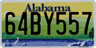 AL license plate 64BY557