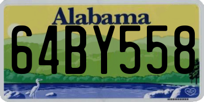 AL license plate 64BY558