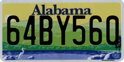 AL license plate 64BY560