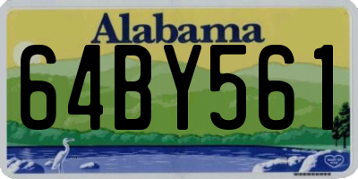 AL license plate 64BY561
