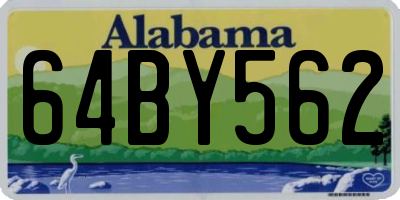 AL license plate 64BY562