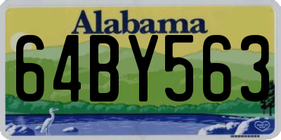 AL license plate 64BY563