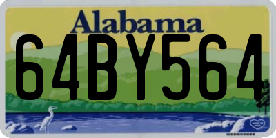 AL license plate 64BY564