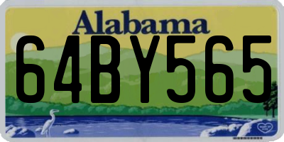 AL license plate 64BY565
