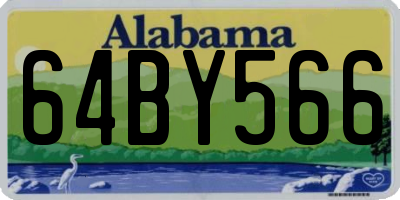 AL license plate 64BY566