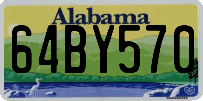 AL license plate 64BY570