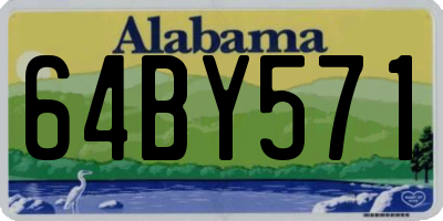 AL license plate 64BY571