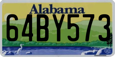 AL license plate 64BY573