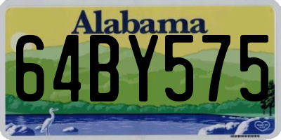 AL license plate 64BY575