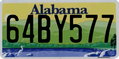 AL license plate 64BY577