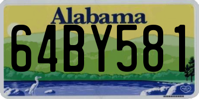AL license plate 64BY581