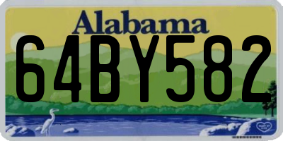 AL license plate 64BY582