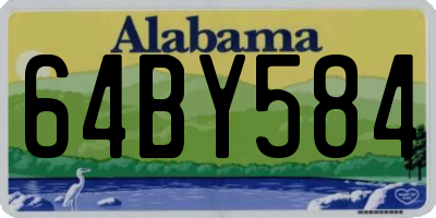 AL license plate 64BY584