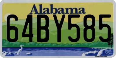 AL license plate 64BY585