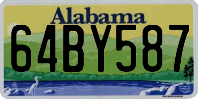 AL license plate 64BY587