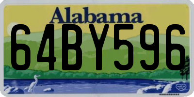 AL license plate 64BY596