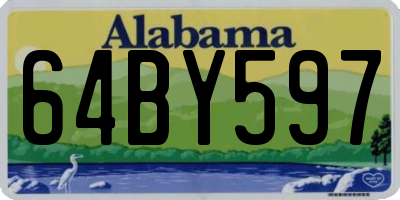 AL license plate 64BY597