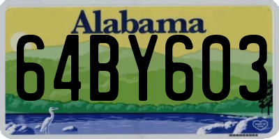 AL license plate 64BY603