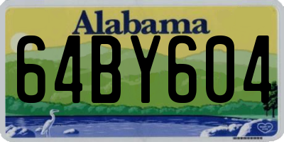 AL license plate 64BY604