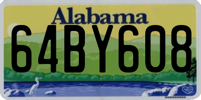 AL license plate 64BY608