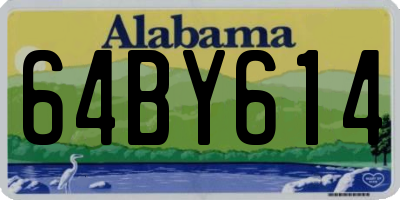 AL license plate 64BY614
